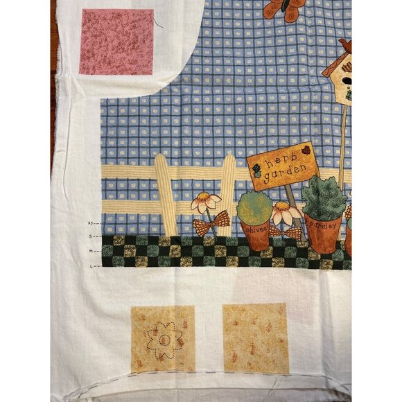Gardening Angel Vest Sewing Fabric Craft Panel Whimsical Illustration & Detailed - Picture 8 of 16